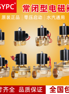 森亚SYPC电磁阀水气阀2W025-08 2W160-15 2分4/6分/1寸220V24V12V