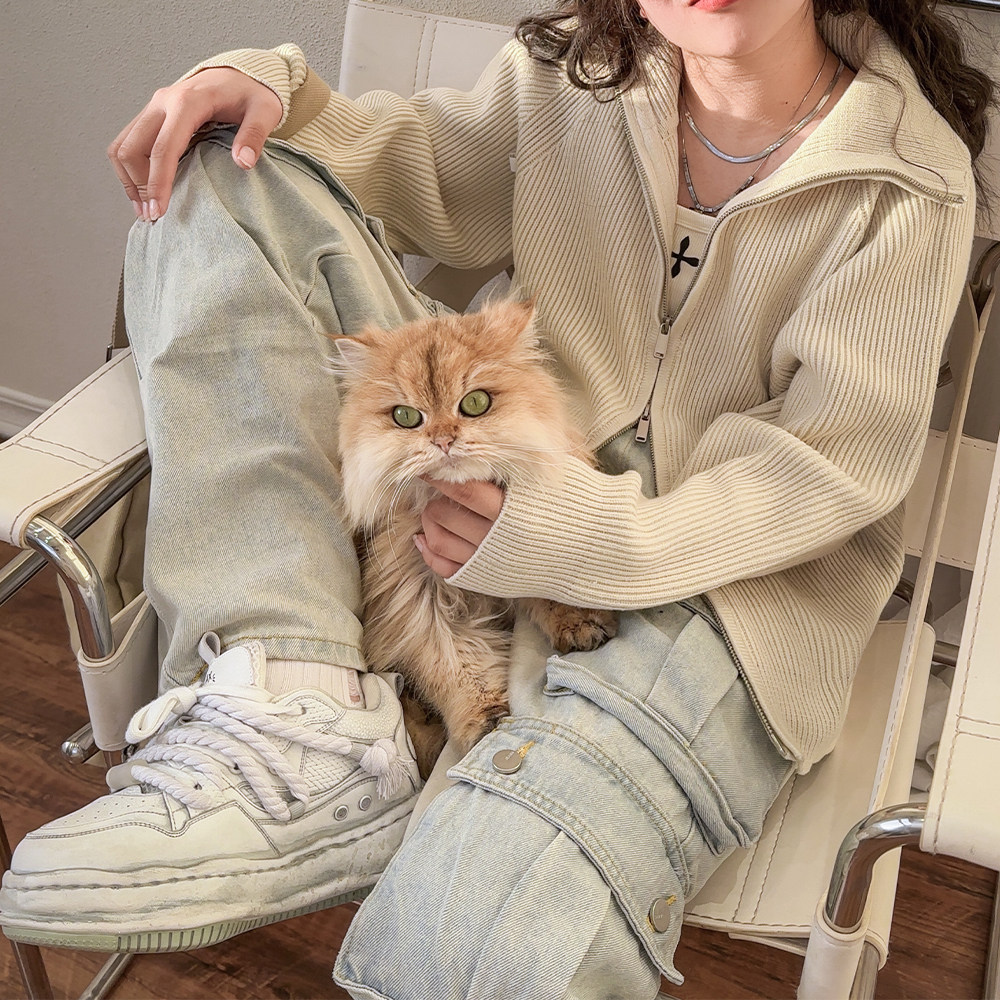 女童秋冬开衫毛衣2025新款儿童洋气百搭上衣小女孩冬季针织衫外套