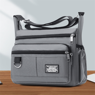 新款男包斜挎包男士韩版休闲手机牛津布包多口袋背包大容量单肩包