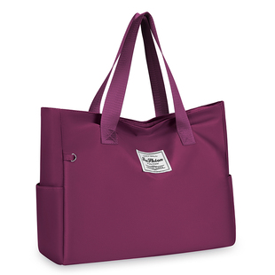 时尚外出韩版大容量上班族手提袋包包女2024新款牛津布休闲帆布包