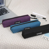 帆布笔袋大容量高中生简约文具盒铅笔盒男孩小学生可爱笔盒女ins