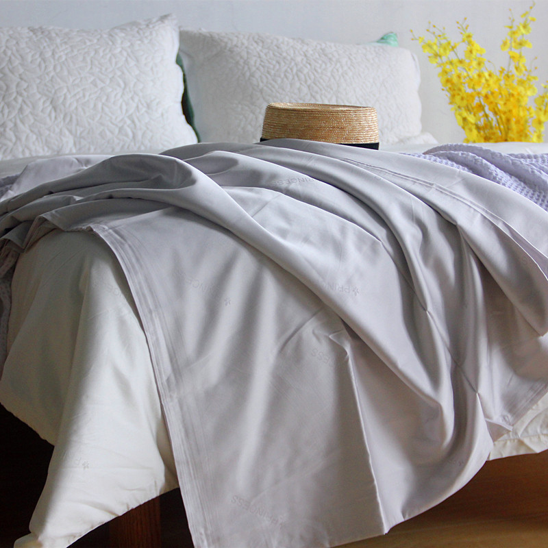 堪比真丝柔滑厚实柔软裸睡凉爽纯色提花天丝双人被套比全棉丝滑爽