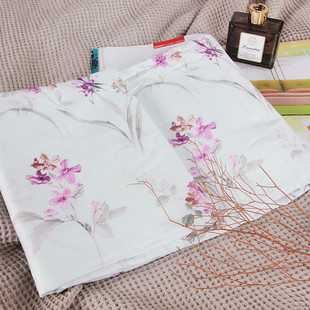 外贸出口60s纯棉贡缎新疆长绒棉双人床单柔软全棉素雅花床品单件
