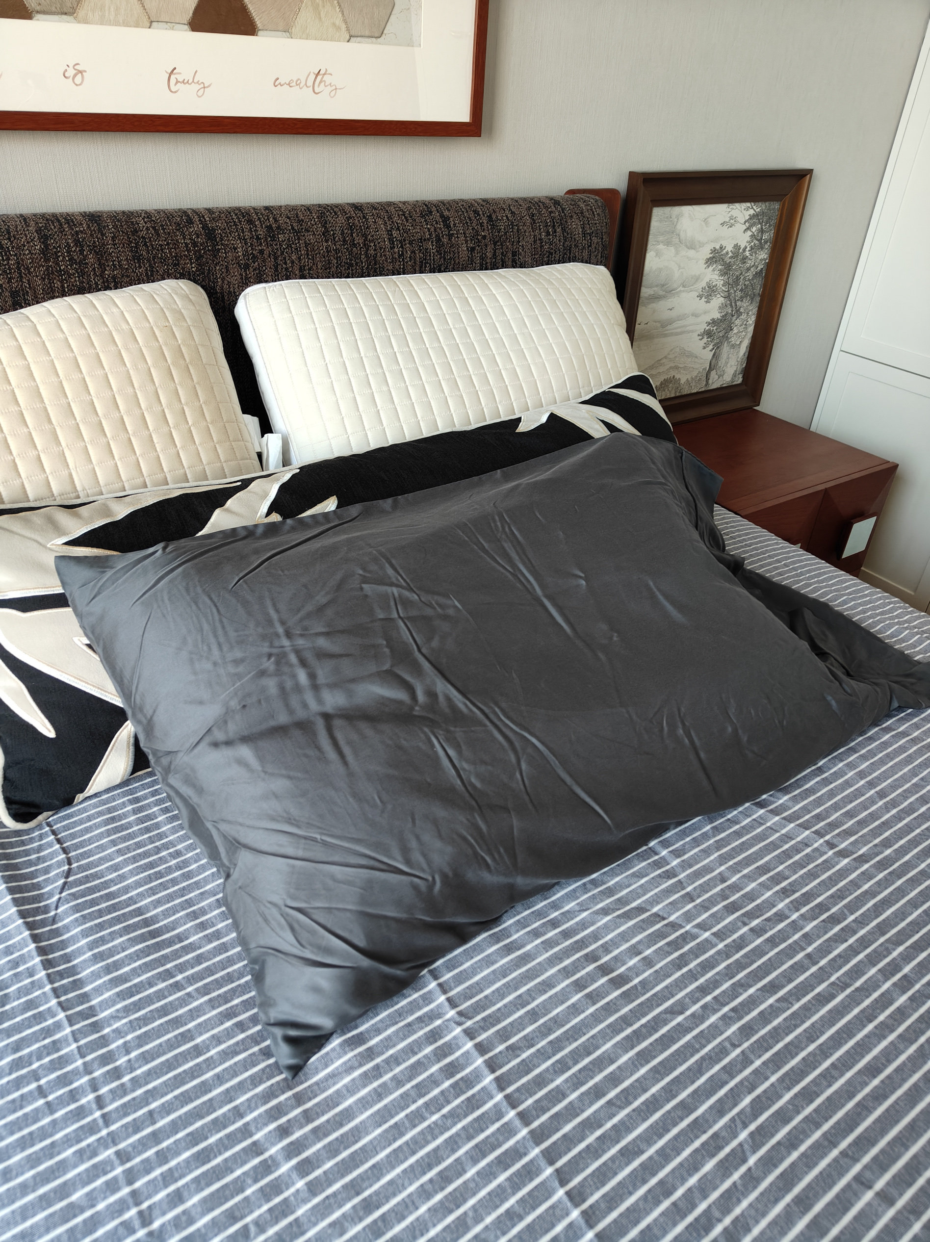 欧洲原单信封式天丝大枕套比纯棉柔滑凉爽亲肤枕头套枕皮纯色素色