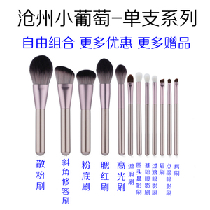 【 买单支 】沧州小葡萄眼影散粉腮红粉底修容受受小狼化妆刷套装