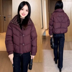 羽绒棉服女短款2025冬季新款时髦洋气棉衣显瘦小个子加厚棉袄外套