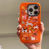 CASEOOTD可爱花园小狗活力橙色iPhone17Promax手机壳适用苹果17p promax防摔壳多巴胺12pro plus