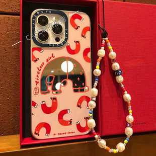 pro plus防摔保护套明星同款 13pro 11壳 CASE艺术家Girl下腰女孩适用于iPhone16promax手机壳苹果16