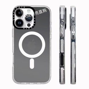 CASE手机壳纯色简约磁吸iphone16promax手机壳磁吸防摔16pro 15promax透明MagSafe14网红潮牌13手机壳12硬壳