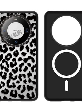 CASE黑色豹纹适用于华为mate70/70pro+/60/60pro手机壳磁吸壳黑色豹纹华为mate70/60/pro+防摔保护套60pro+