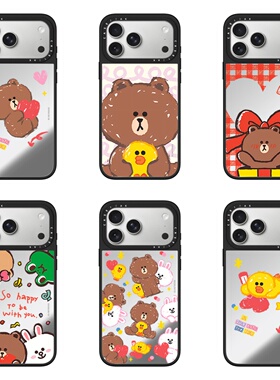 CASEJIAK布朗熊15周年适用于iPhone17promax手机壳苹果17/16/15/pro防摔保护壳可爱14promax卡通13pro/12壳11