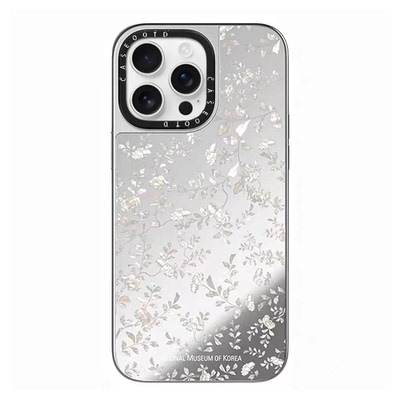 CASE白色贝壳小碎花复古花16pro适用于iPhone15promax/16/14/pro防摔保护壳小众13p磁吸博物馆少女心12花朵11