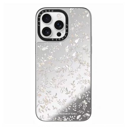 CASE白色贝壳小碎花复古花16pro适用于iPhone15promax/16/14/pro防摔保护壳小众13p磁吸博物馆少女心12花朵11