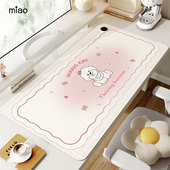 卡通加热鼠标垫办公室冬天工位女生暖手暖桌垫超大号键盘发热桌垫