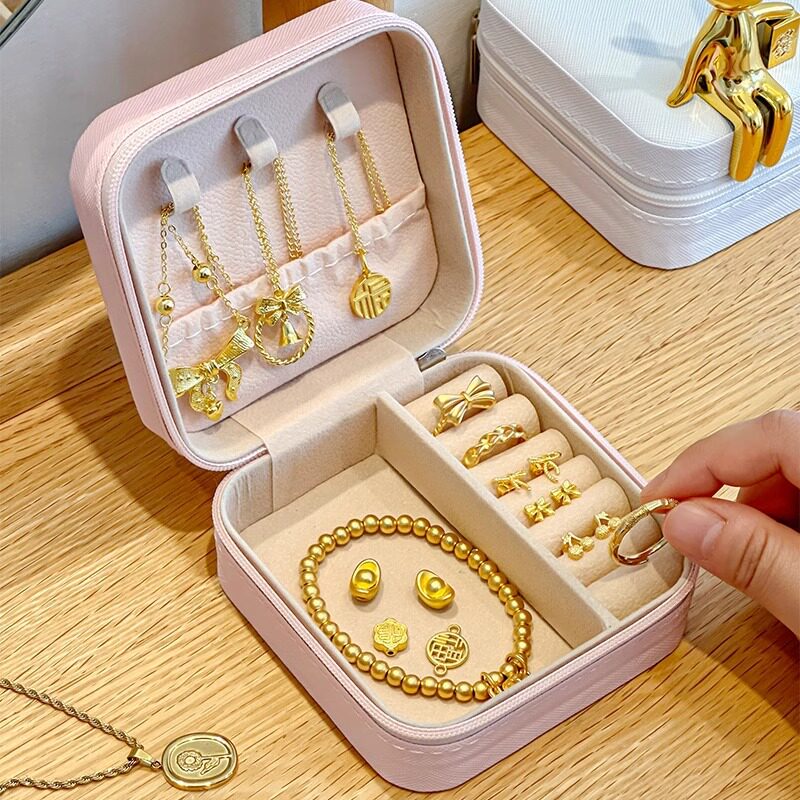 皮质首饰包装盒戒指耳钉手链项链