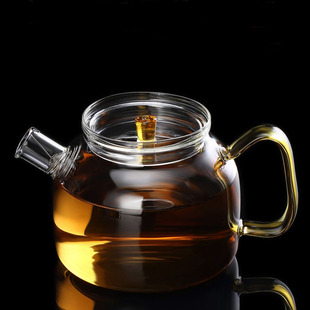 品一恒手工煮泡茶壶加厚玻璃过滤耐热高硼硅田园风小花茶器具无铅