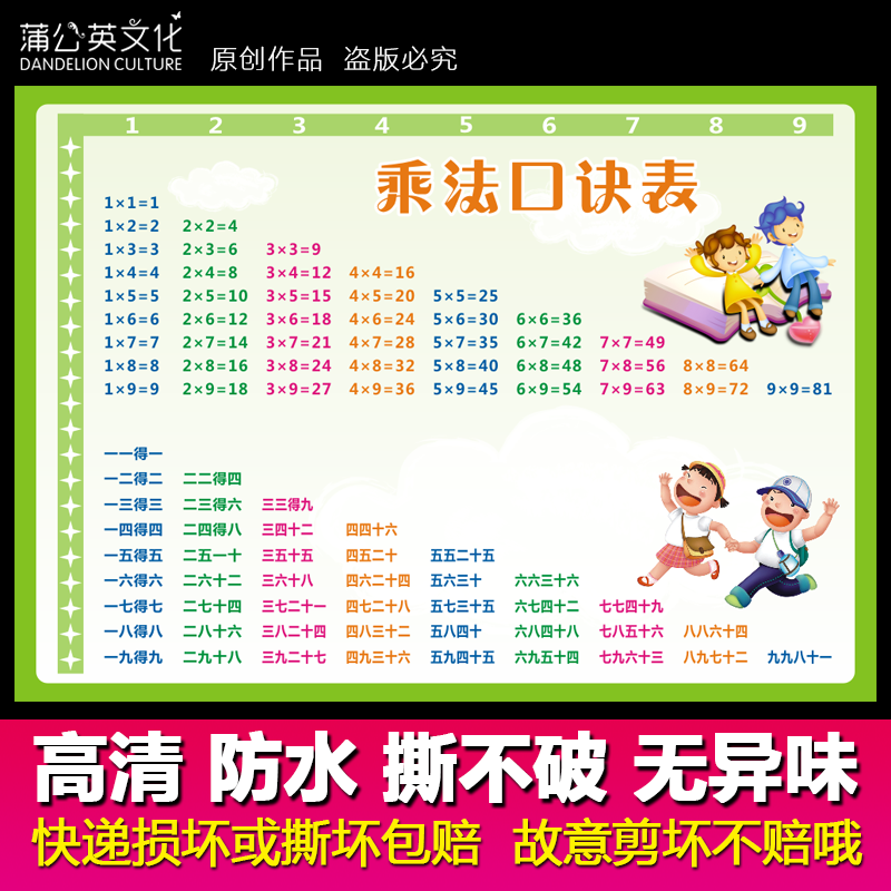 乘法口诀表墙贴挂图小学生汉语拼音字母表二年级九九乘法口诀除法|msdalam kategori Aksesori rumah, pelekat, Pelekat dinding - dari Buy2taobao.com untuk memberikan perkhidmatan ejen Taobao profesional membeli