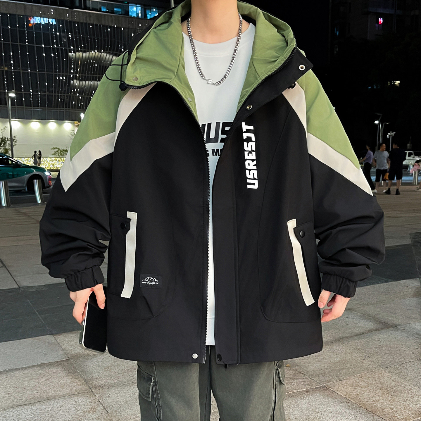 青少年连帽男士夹克2025冬季新款