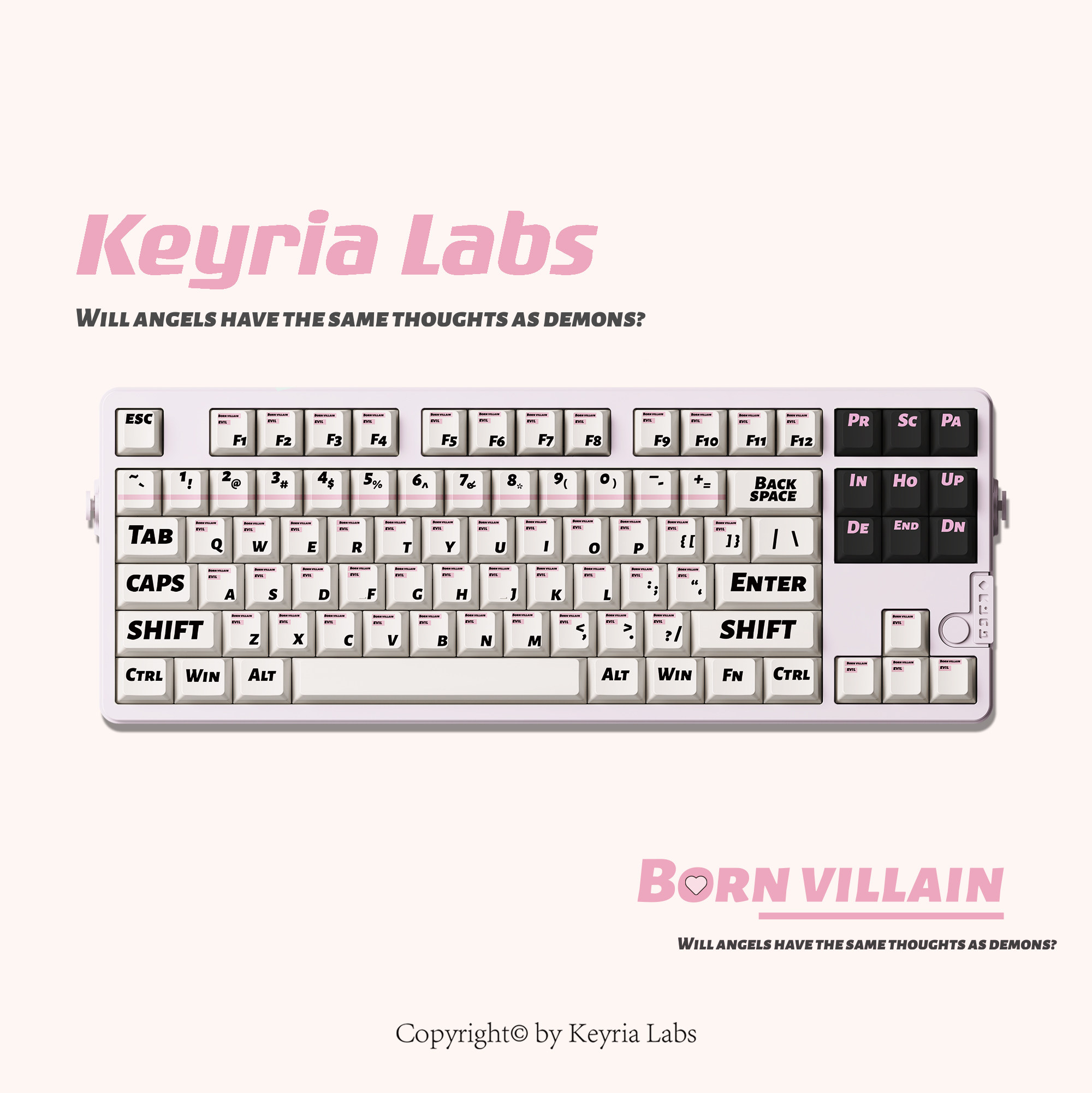 Keyria Labs / 天生反派 客制化键帽五面热升华