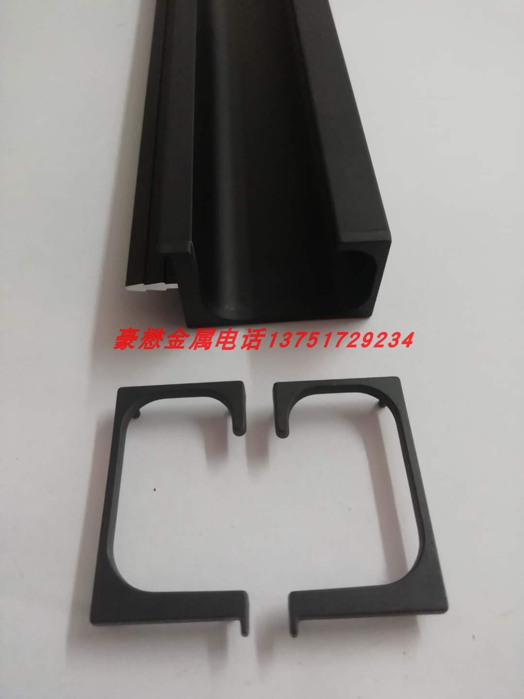 g型隐形嵌装厨柜衣柜门板封边拉手厚款型材拉手3米一支银色黑色