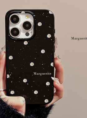 ins油画小雏菊花朵适用苹果14手机壳新款iPhone16promax新款13女款12pro小众14promax软壳11防摔15全包保护套