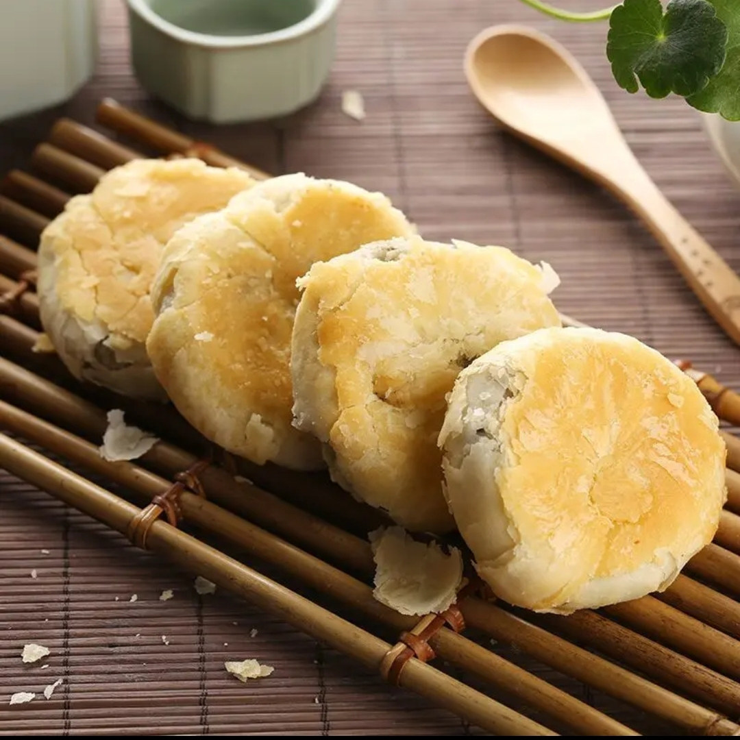 徐州邳州睢宁特产苏式酥皮老式月饼青红丝冰糖馅6个装一斤