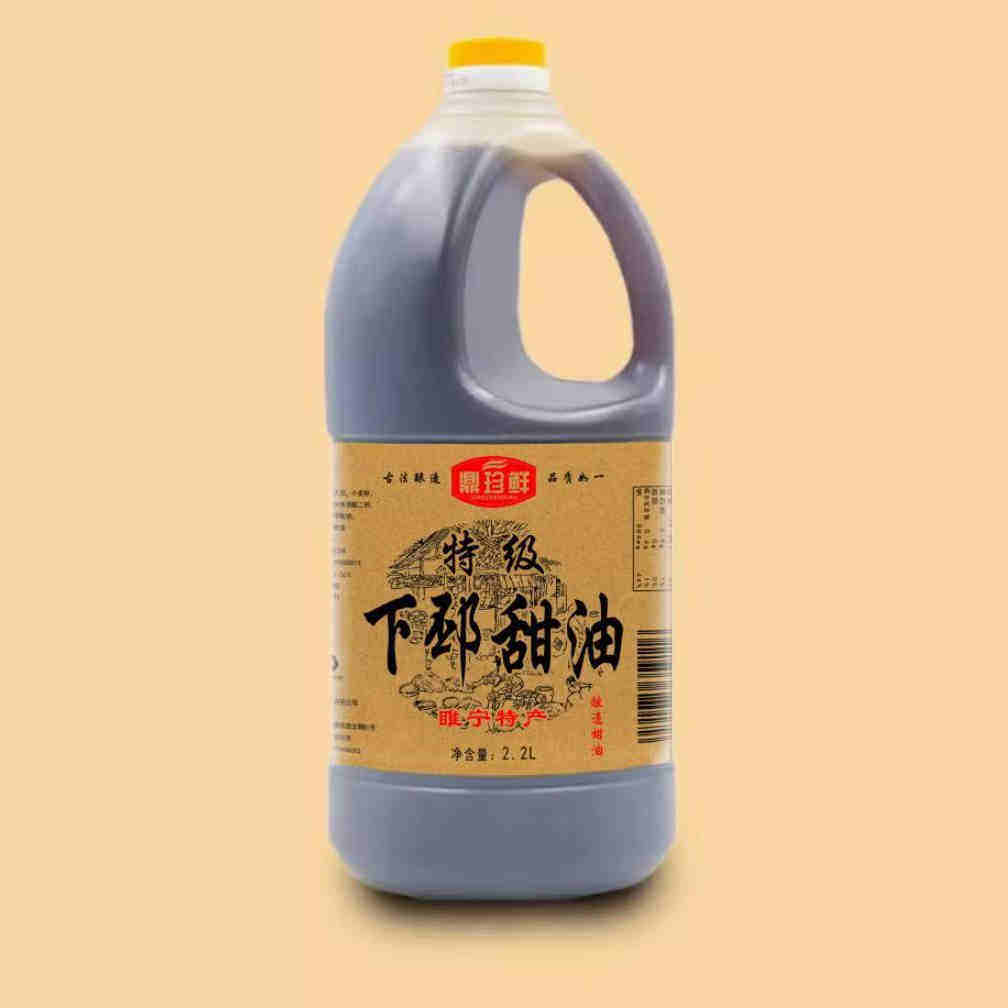 徐州特产邳州睢宁特产特级甜油晾晒传统酿造甜油大桶实惠2.2L