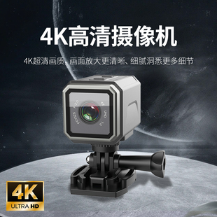 4K高清运动相机户外夜跑LED发光鞋 夹骑行跑步记录仪