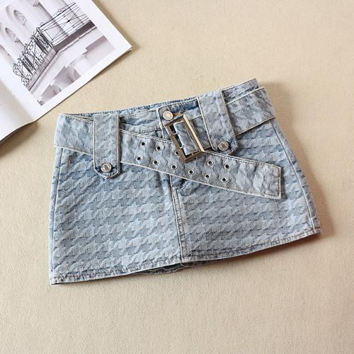 超短裙牛仔裙性感A型防走光