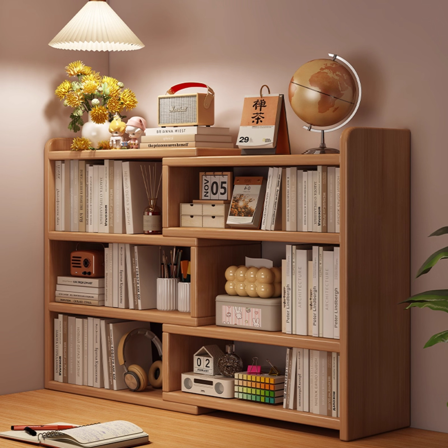 实木芯书架桌面置物架学生书桌收纳架家用桌上小书柜办公室储物柜,住宅家具,书架,淘宝优惠券,粉丝福利购,淘宝优惠卷