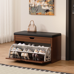换鞋凳门口家用进门可坐鞋柜坐凳一体鞋架多层翻斗收纳极窄穿鞋凳