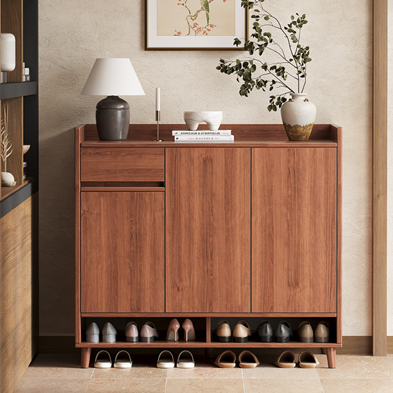 纯实木芯鞋柜家用门口宋式美学玄关柜进门多层大容量新中式收纳柜,住宅家具,鞋柜,淘宝优惠券,粉丝福利购,淘宝优惠卷