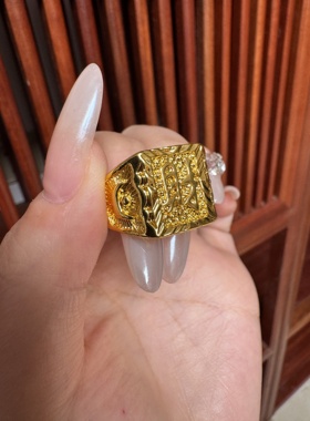 越南沙金戒指男士发福财金饰品首饰霸气金店同款情侣指环招财进宝