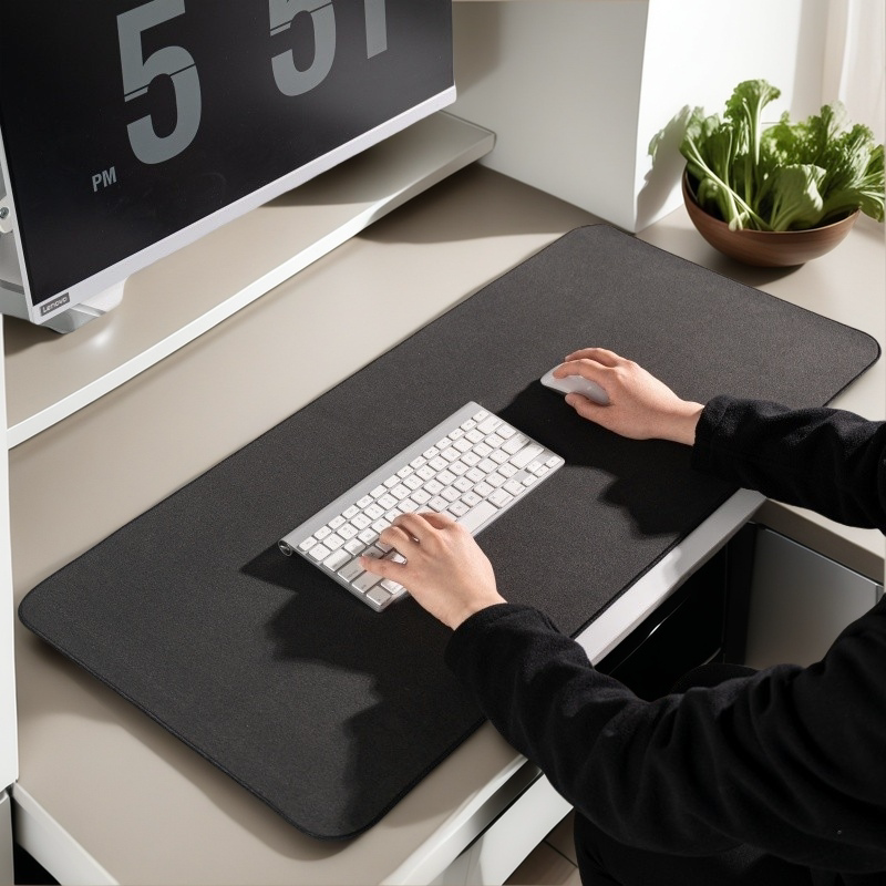 超大加厚毛毡桌垫鼠标垫高品质软木垫翻毛皮电脑办公垫电脑键盘垫