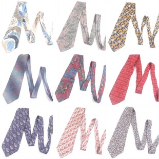 vintage孤品印花时尚 手工复古卡通图案精品巴洛克英伦风领带Q12