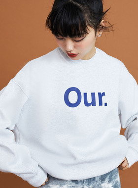 NSS LAB 2021秋款潮牌国潮原创宽松休闲单词印花圆领套头长袖卫衣