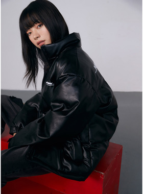 【吴磊同款】NSSLAB 原创美式街头印花皮棉服 国潮加厚立领棉衣