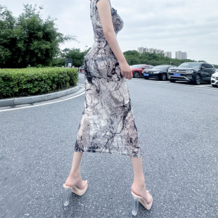 少妇诱惑迷你微透情趣诱惑连衣裙中国风旗袍修身紧身裙子包臀长裙