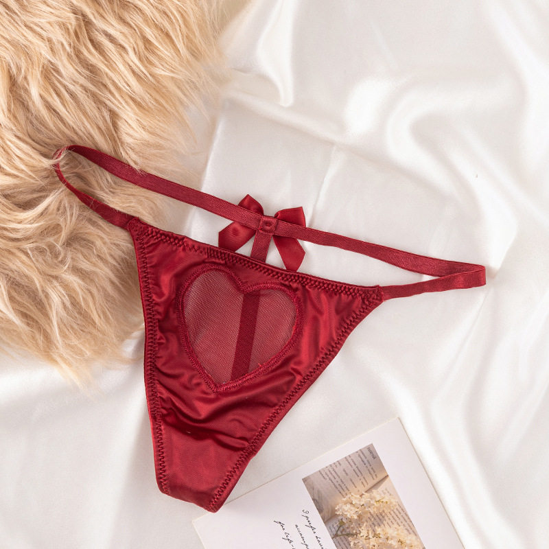 绸缎轻奢感一条带光滑丁字裤女性感爱心T裤镂空细带内裤潮流辣妹,女士内衣/男士内衣/家居服,女丁字裤,淘宝优惠券,粉丝福利购,淘宝优惠卷