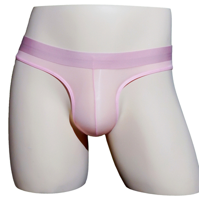 超薄油亮透视三角裤内裤男冰丝无痕性感低腰透明运动丝滑马油男男