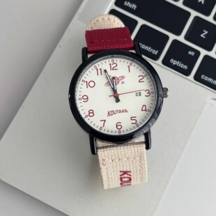 英伦休闲男 学生小众ins风初高中女士时尚 美式 帆布手表女2026新款