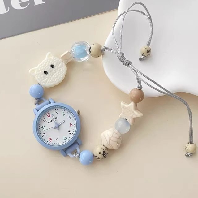 小清新蓝2026新款儿童手链手表