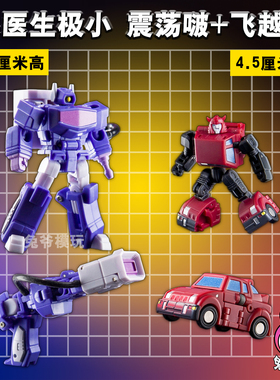 吴医生 震荡大波 飞过の山 极小迷你金刚NA 消防车小比例变形玩具
