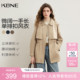 翻领休闲外套 气质中长款 KBNE卡其色英伦风收腰风衣女2026春季 新款