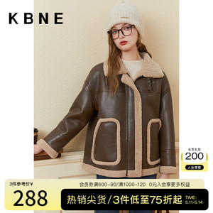 皮衣外套女仿皮草皮毛一体kbne2023秋冬新款爆款今年流行机车服