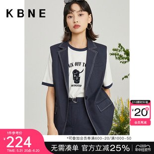 马甲kbne2023夏季 时尚 商场同款 正装 气质韩版 马夹外套女西装