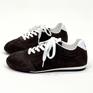 umumni优慕妮真皮休闲运动板鞋复古超火软底厚底阿甘鞋德训鞋女款