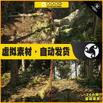 UE虚幻5 MW Conifer Tree Forest Biome 针叶林树林森林场景5.0
