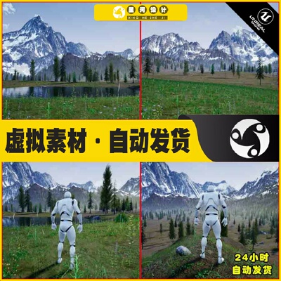 UE4 SWISS GRASS FIELD _environment map rpg snow 瑞士雪山场景