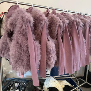 法式温柔风皮毛一体马甲背心女秋冬季巨好看宽松显瘦百搭气质外套